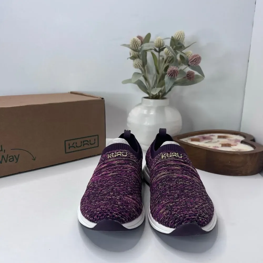 Kuru Stride Novaknit Slip On Sneaker Plum Purple Confetti Women 6 Tried On